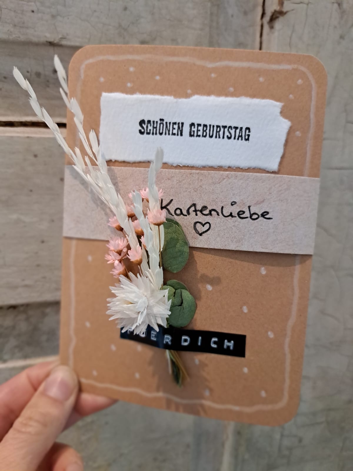 Handgefertigte Karte